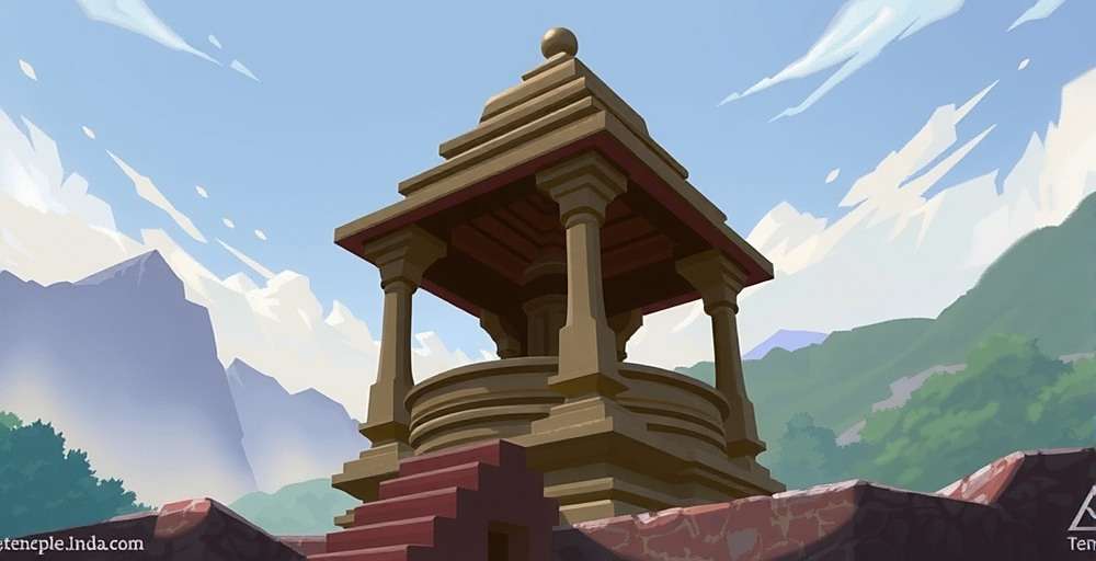 Temple Timekeeper Northeast India Expansion Concept Concept art for Temple Timekeeper's upcoming Northeast India expansion showing a Khasi stone temple